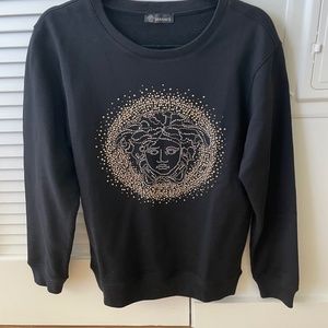 Versace Black Sequin Sweater